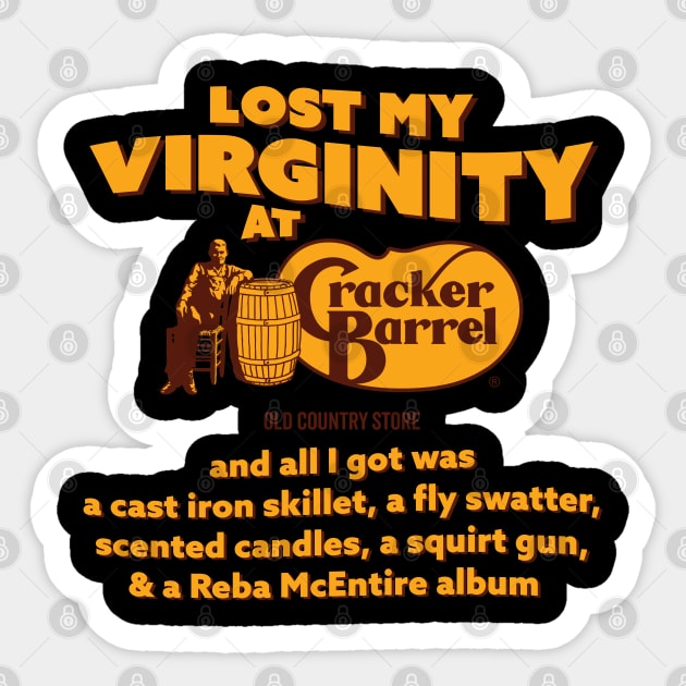 Lost & Gained At Cracker Barrel Sticker by Bob Rose